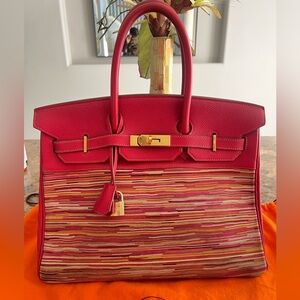 Birkin Brique Vibrato Gold Hardware Birkin 35 Bag
